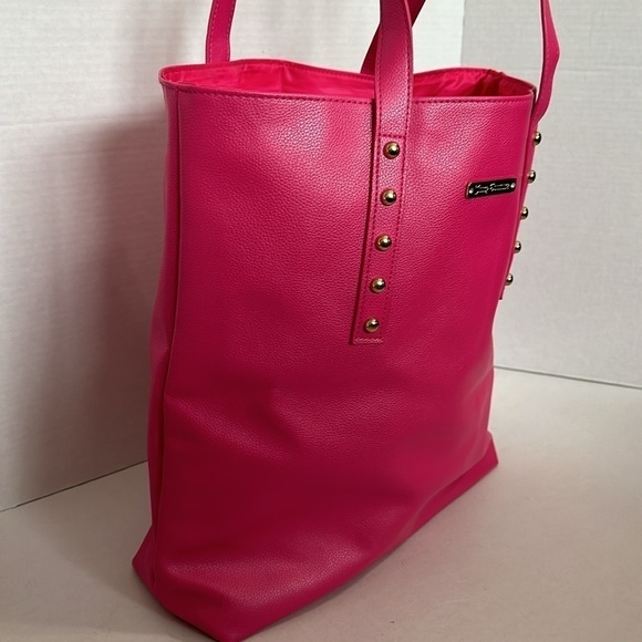Juicy Couture tote bag hot pink with gold accents - Picture 3 of 14